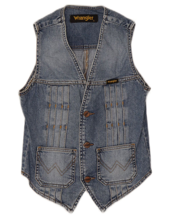 Vestă de blugi pentru femei Wrangler UK 10 Bumbac albastru mic