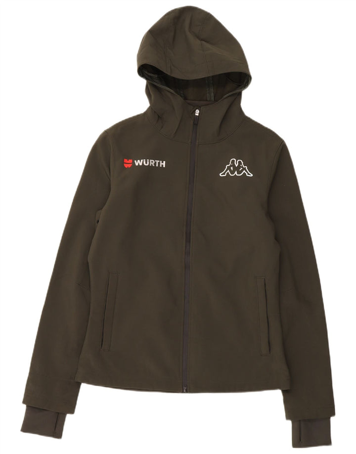 Jachetă Windbreaker cu glugă pentru femei Kappa Wurth UK 14 Poliester kaki mediu