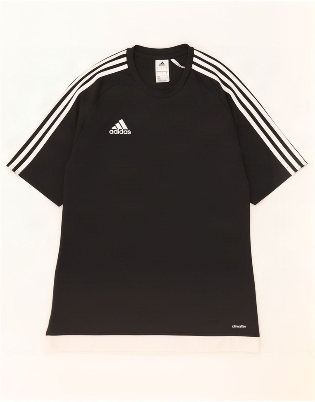 Tricou Adidas Climalite pentru bărbați Top Mediu Negru Poliester Colorblock