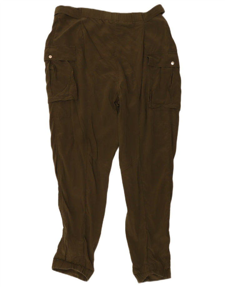 Pantaloni cargo cu talie înaltă pentru femei Ted Baker Mărimea 3 Mediu L34 L28 Kaki