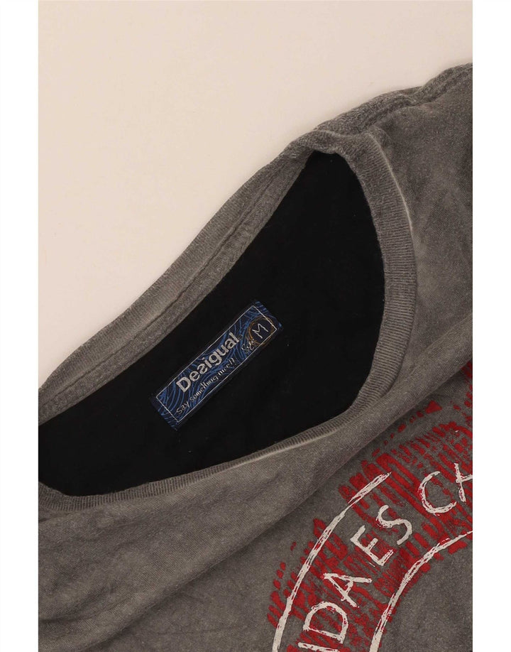 Tricou grafic Desigual pentru bărbați Top Medium Gri
