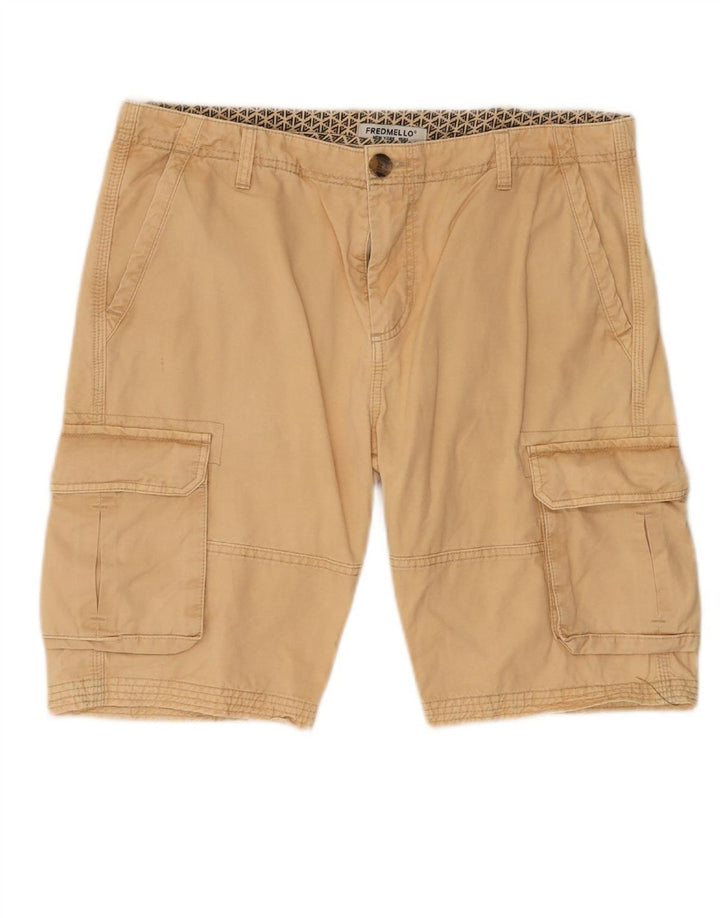 FRED MELLO Mens Cargo Shorts W34 Large Beige Vintage Fred Mello and Second-Hand Fred Mello from Messina Hembry 