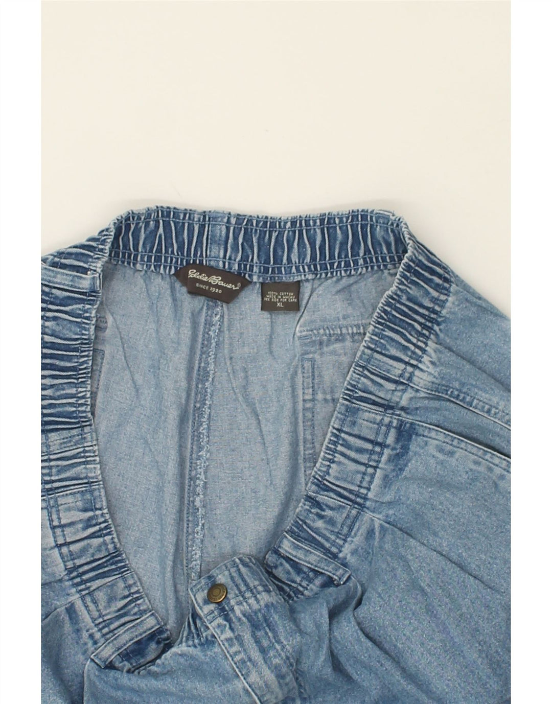 EDDIE BAUER Mens Denim Shorts XL W40  Blue Cotton Vintage Eddie Bauer and Second-Hand Eddie Bauer from Messina Hembry 