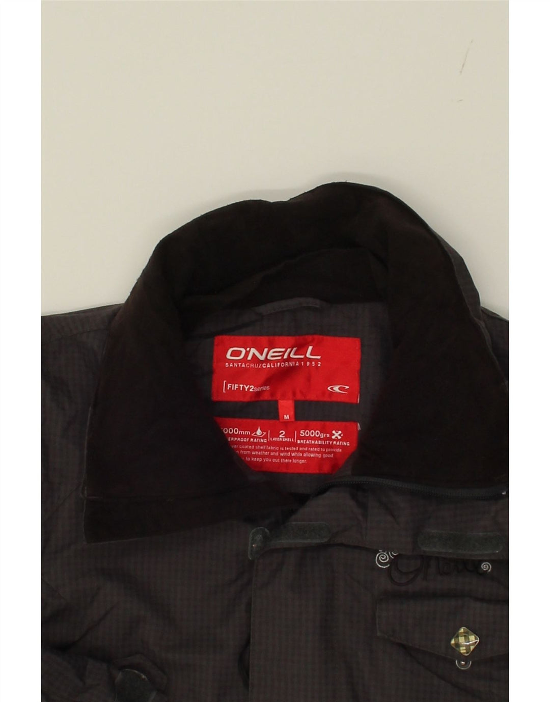 O'NEILL Womens Windbreaker Jacket UK 14 Medium Grey Polyamide Vintage O'Neill and Second-Hand O'Neill from Messina Hembry 