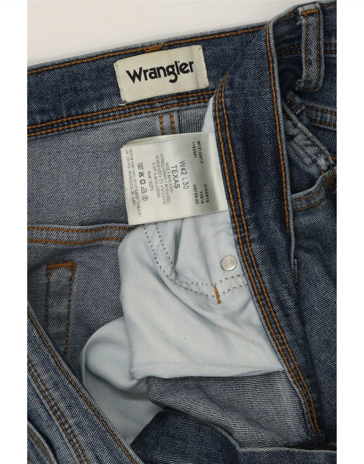 Blugi drepte pentru bărbați Wrangler Texas W42 L30 bumbac albastru