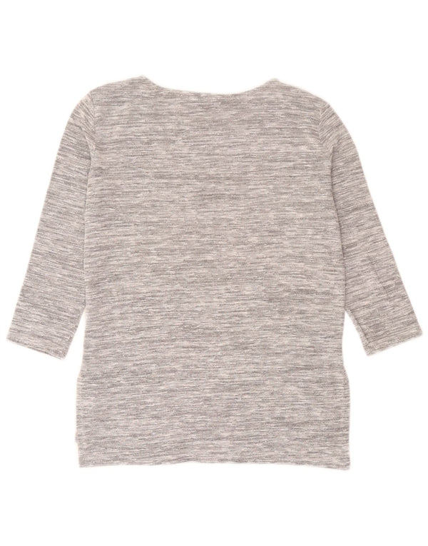 Top cu mâneci 3/4 pentru femei Marks & Spencer, cu mâneci 3/4, UK 8, mici, gri pete