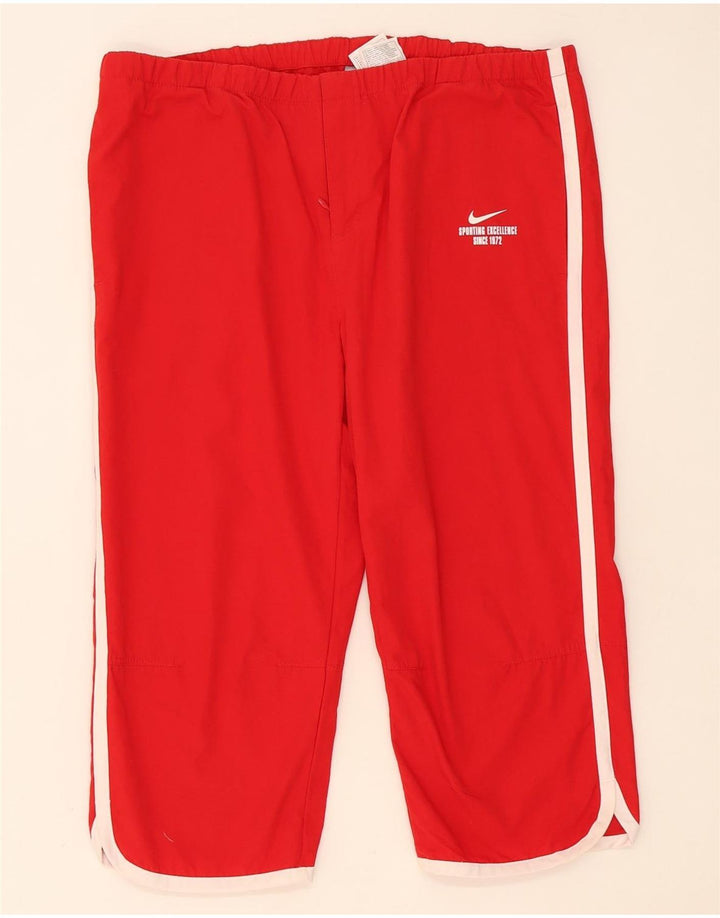 Pantaloni de trening Capri Nike pentru femei Marea Britanie 14/16 Poliester roșu mare