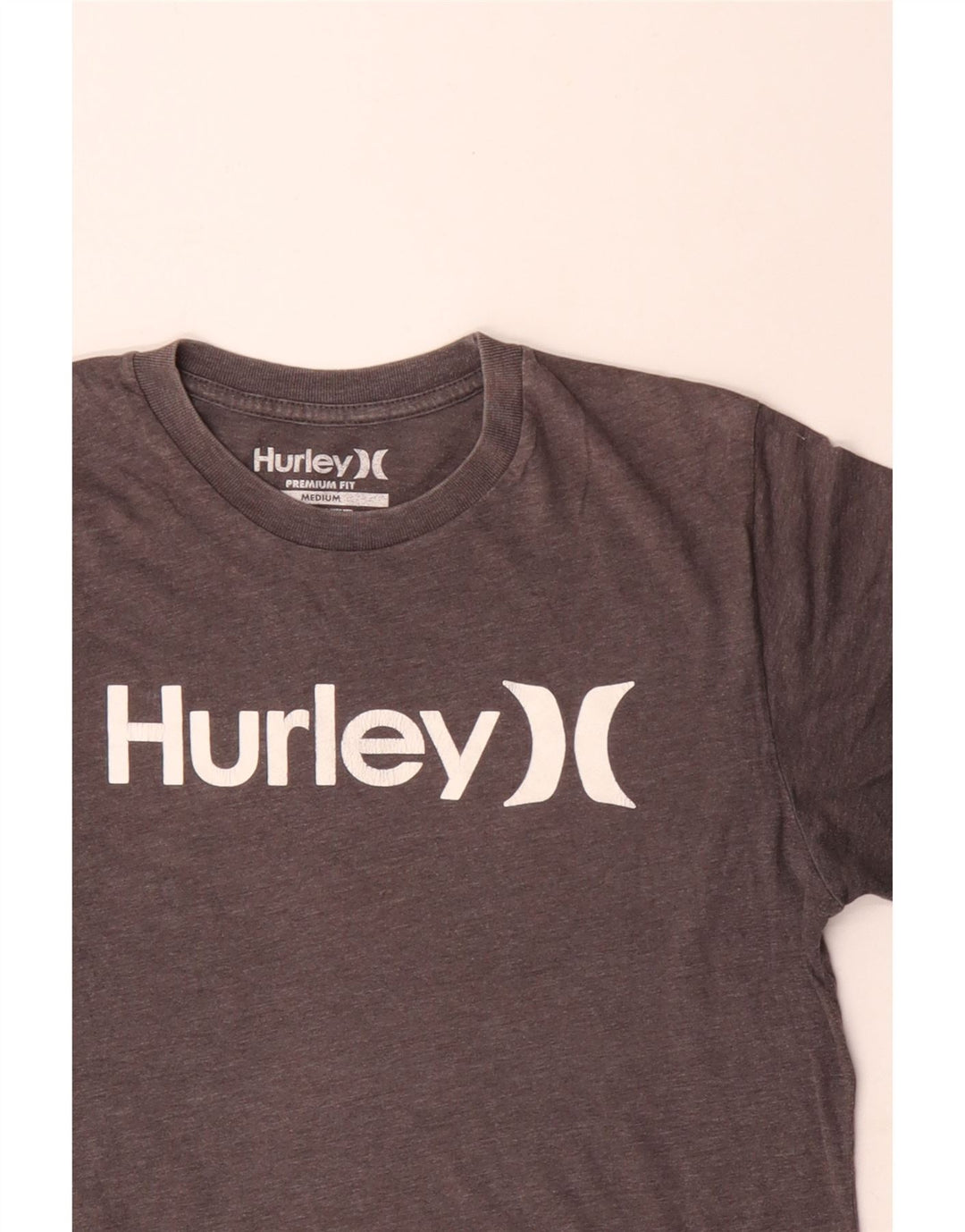 Tricou grafic Hurley Premium Fit Top din bumbac gri mediu