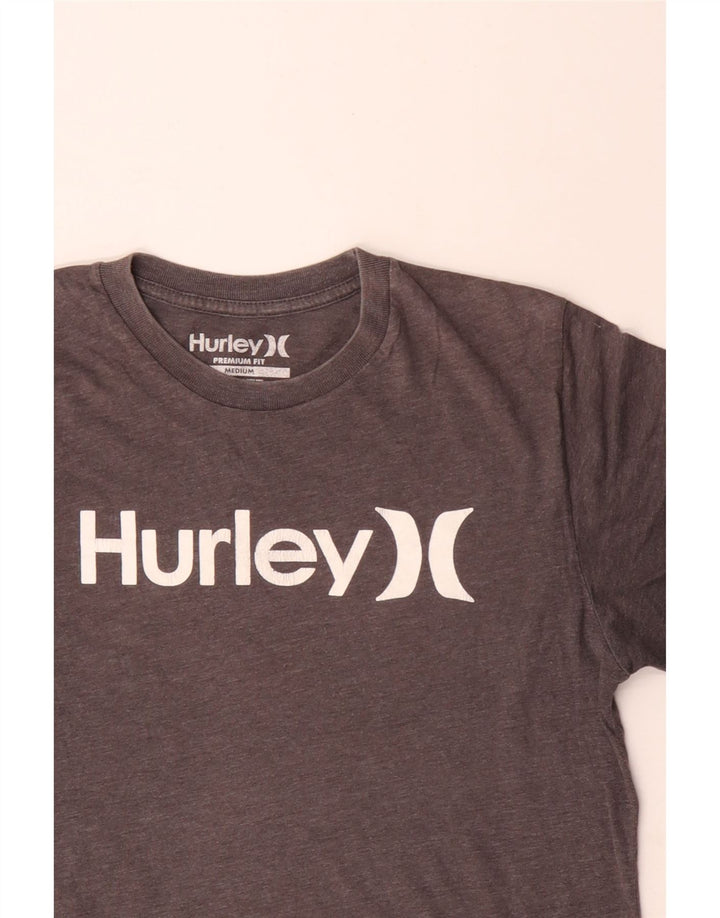 Tricou grafic Hurley Premium Fit Top din bumbac gri mediu
