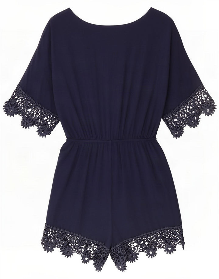 Guess Womens Playsuit UK 8 Small Bluemarin Blue Viscose