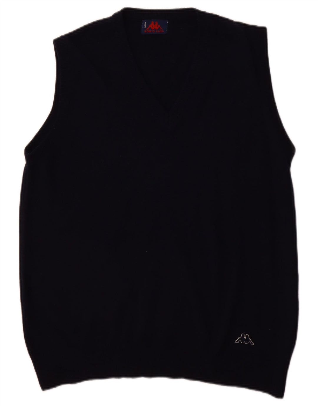 KAPPA Mens Vest Tank Top Medium Navy Blue Wool