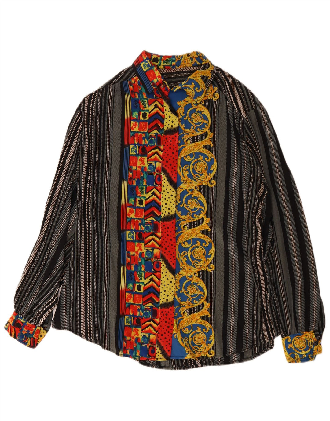 Bluză pentru femei vintage cămașă UK 14 mare, gri Caisley