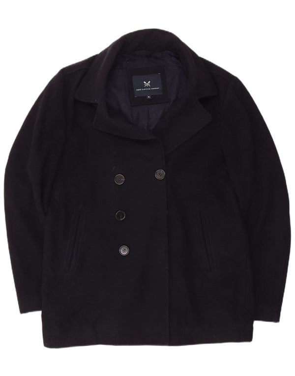 Crew Clothing Palton dublu pentru bărbați UK 42 XL Lână bleumarin