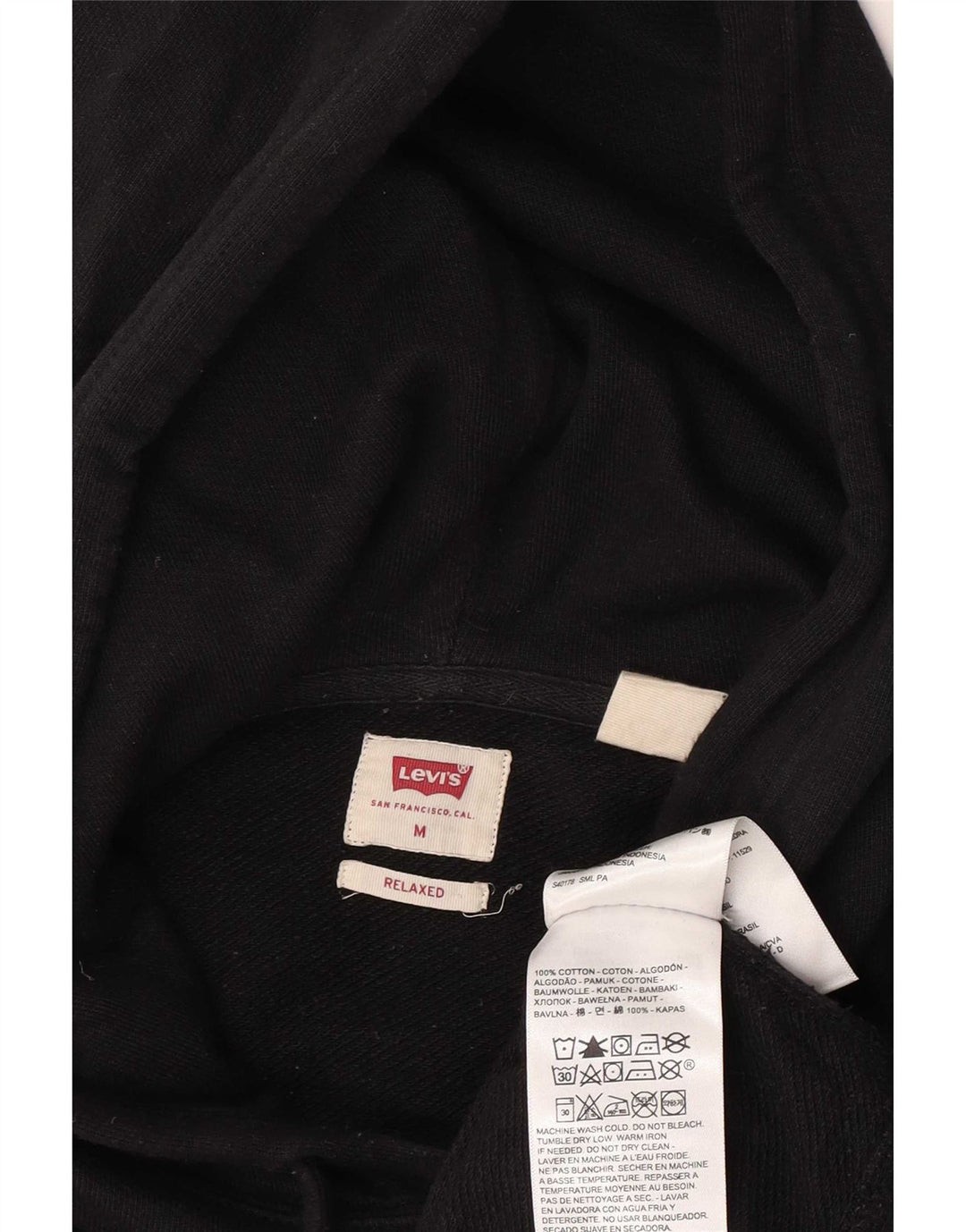 Pulover Levi's pentru bărbați, cu formă relaxată, din bumbac mediu negru