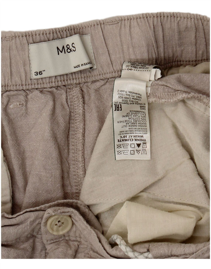 Pantaloni scurți chino pentru bărbați Marks & Spencer W36, bumbac gri mare