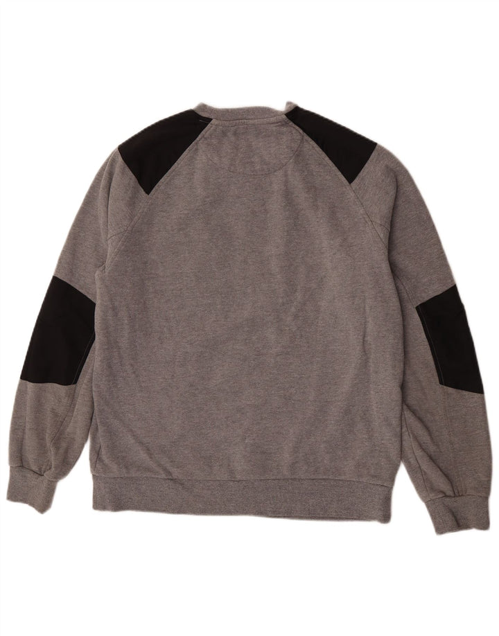 Pulover Dkny pentru bărbați, bumbac color bloc, gri mediu