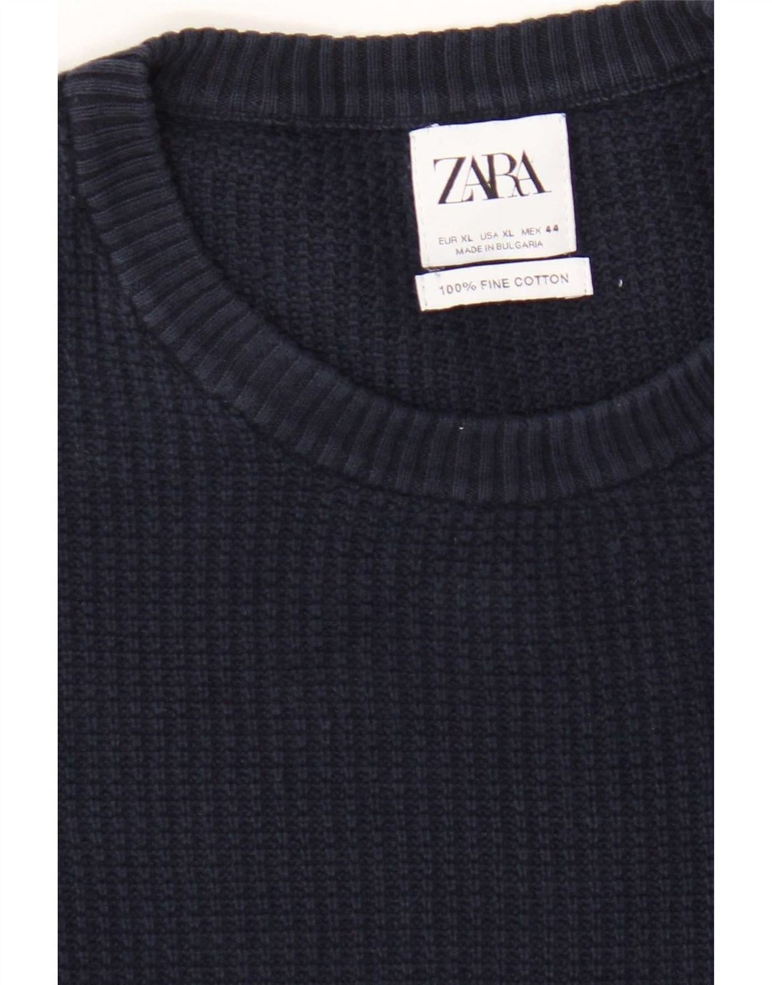 Pulover pentru bărbați Zara, cu gât crew, XL, bleumarin