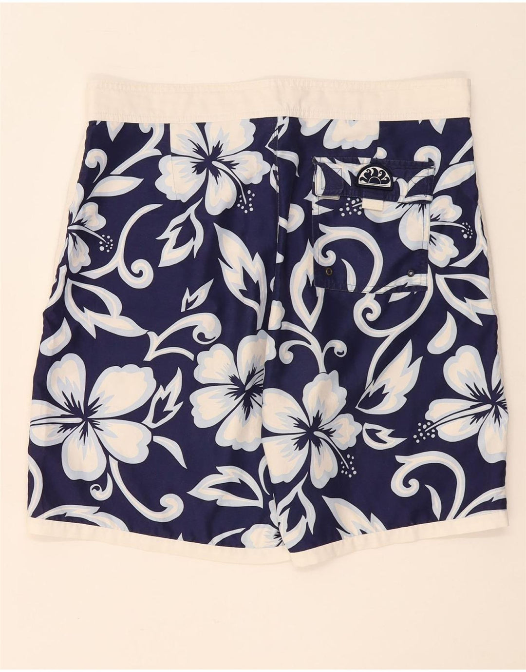 Sundek Pantaloni scurți de baie pentru bărbați, mari, albastru, poliester floral