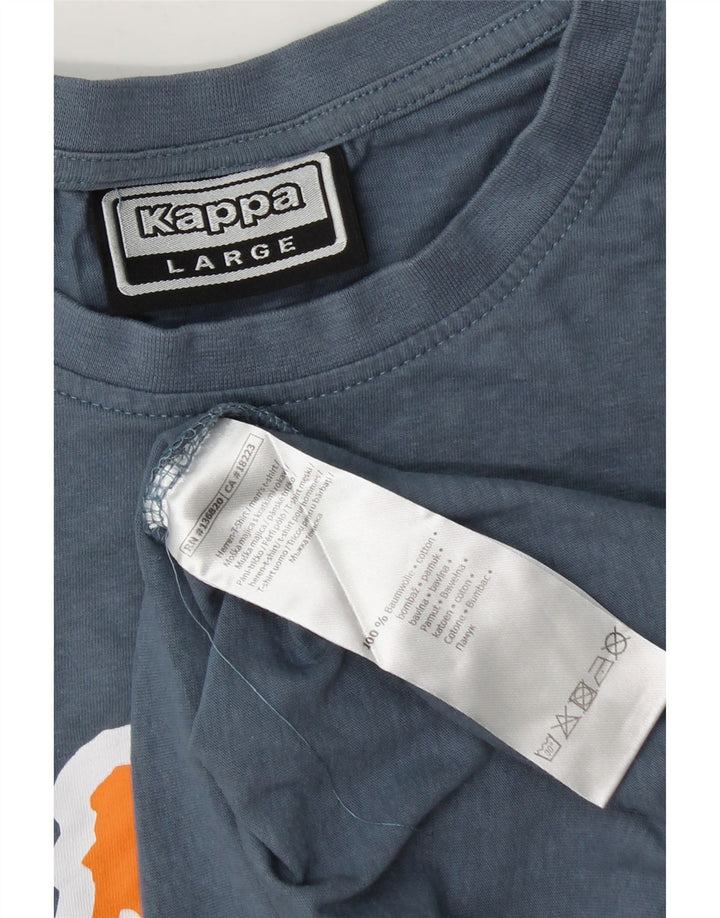 Tricou grafic pentru bărbați Kappa Top mare, albastru, bumbac