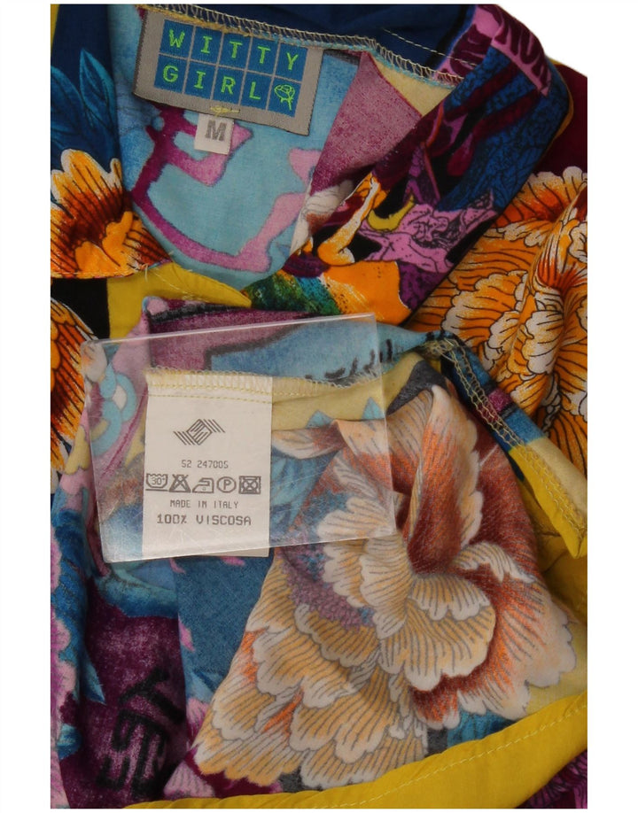 WITTY GIRL Bluză cămașă supradimensionată pentru femei UK 14 Medium Multicolor Floral