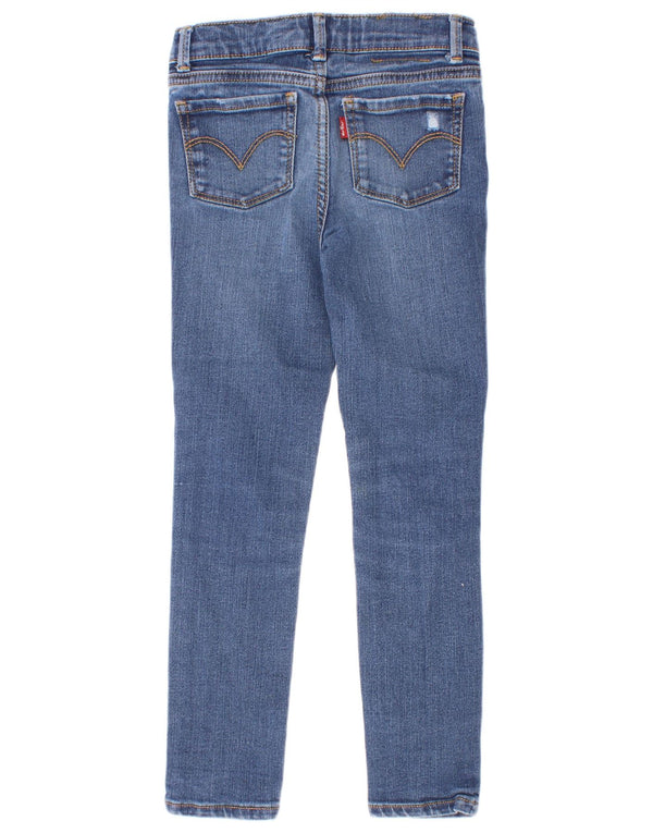 Blugi Levi's pentru fete 710 distressed super skinny 6-7 ani W22 L20 Albastru