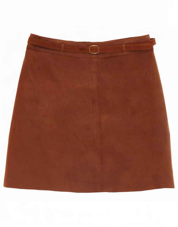 Fusta mini GARDEUR pentru femei Atelier Suede UK 14 Large W32 Brown Leather