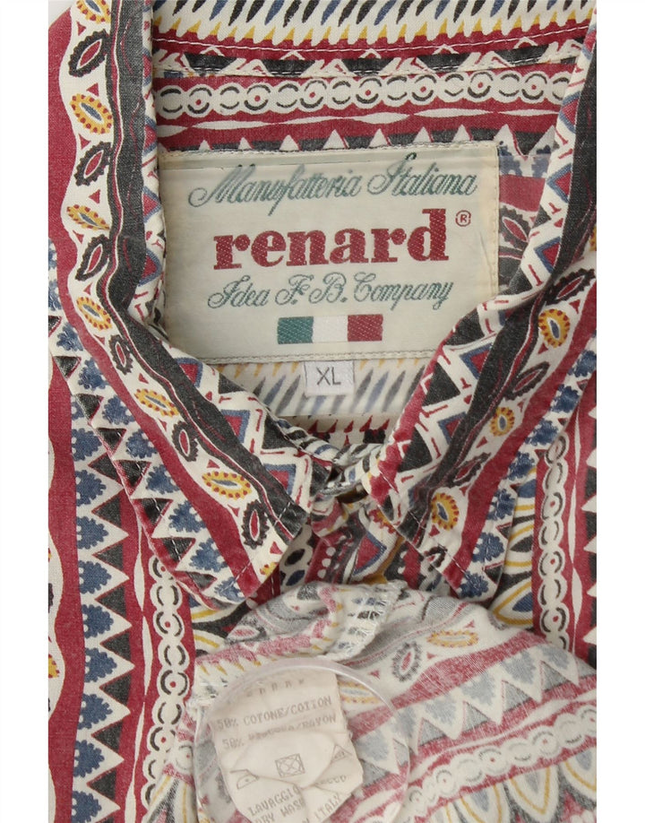 Cămașă Renard pentru bărbați XL, bumbac geometric multicolor