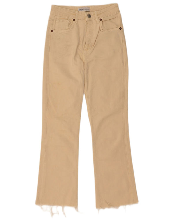 Blugi Bootcut pentru Damă Zara EU 34 2XS L24 L27 Bej