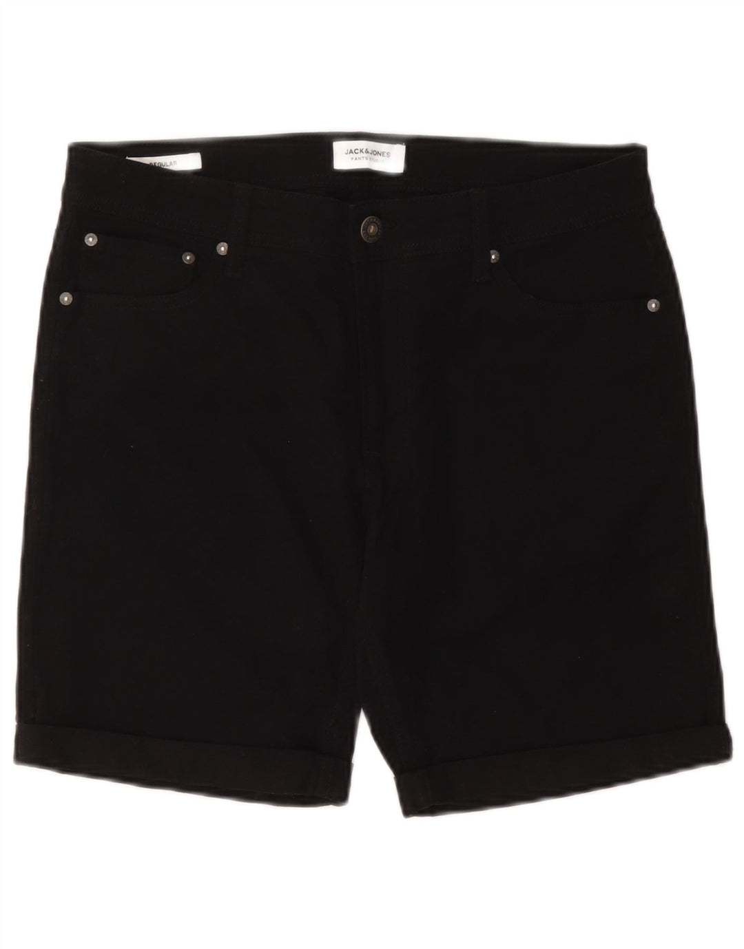 Pantaloni scurți obișnuiți pentru bărbați Jack & Jones, bumbac negru, mediu W32