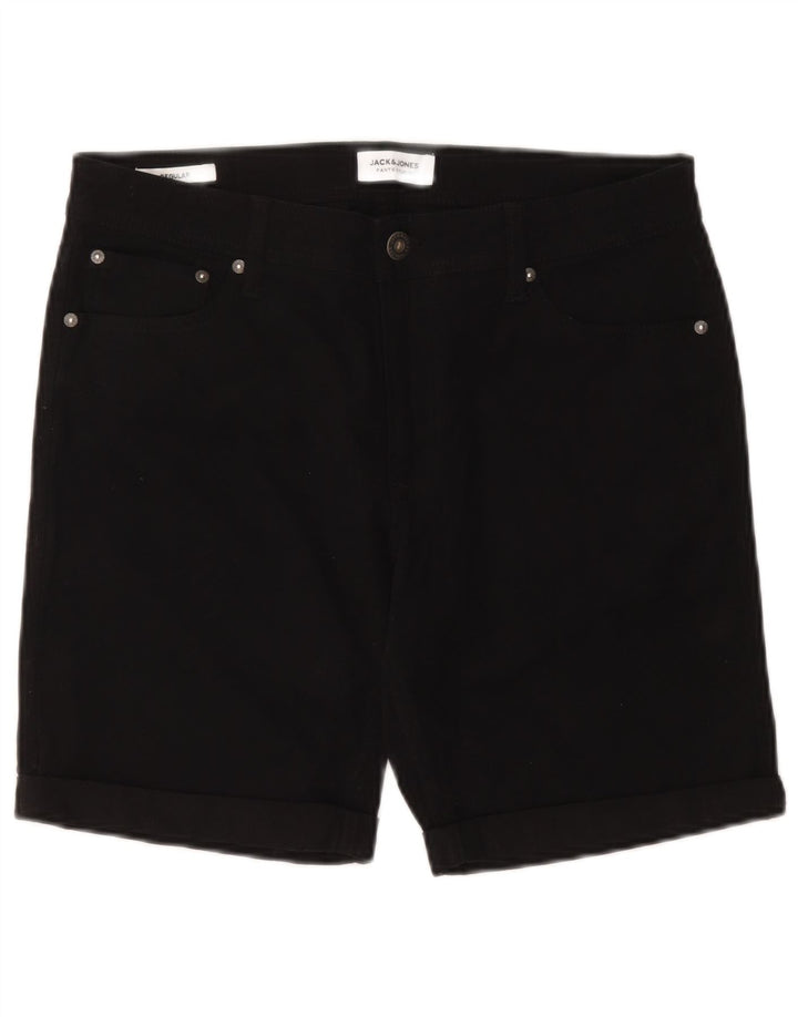 Pantaloni scurți obișnuiți pentru bărbați Jack & Jones, bumbac negru, mediu W32