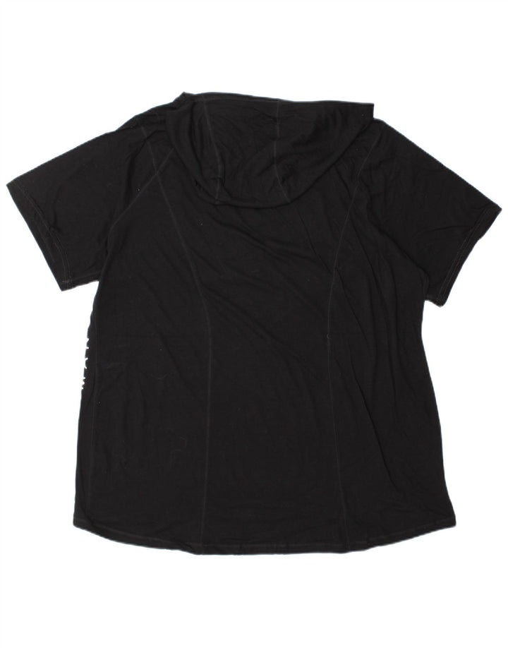 Tricou grafic supradimensionat Calvin Klein pentru femei, UK 20 2XL, bumbac negru