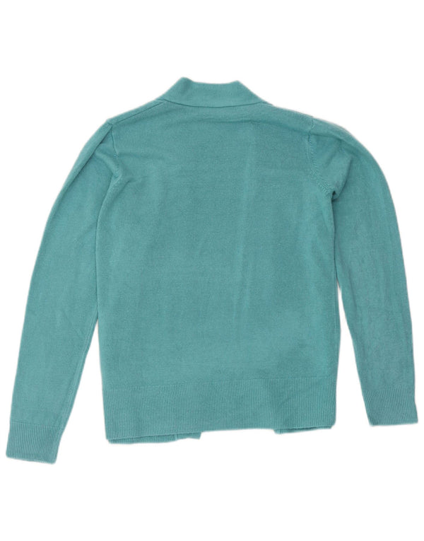 Pulover cardigan deschis pentru femei Marks & Spencer UK 10 mic turcoaz acrilic