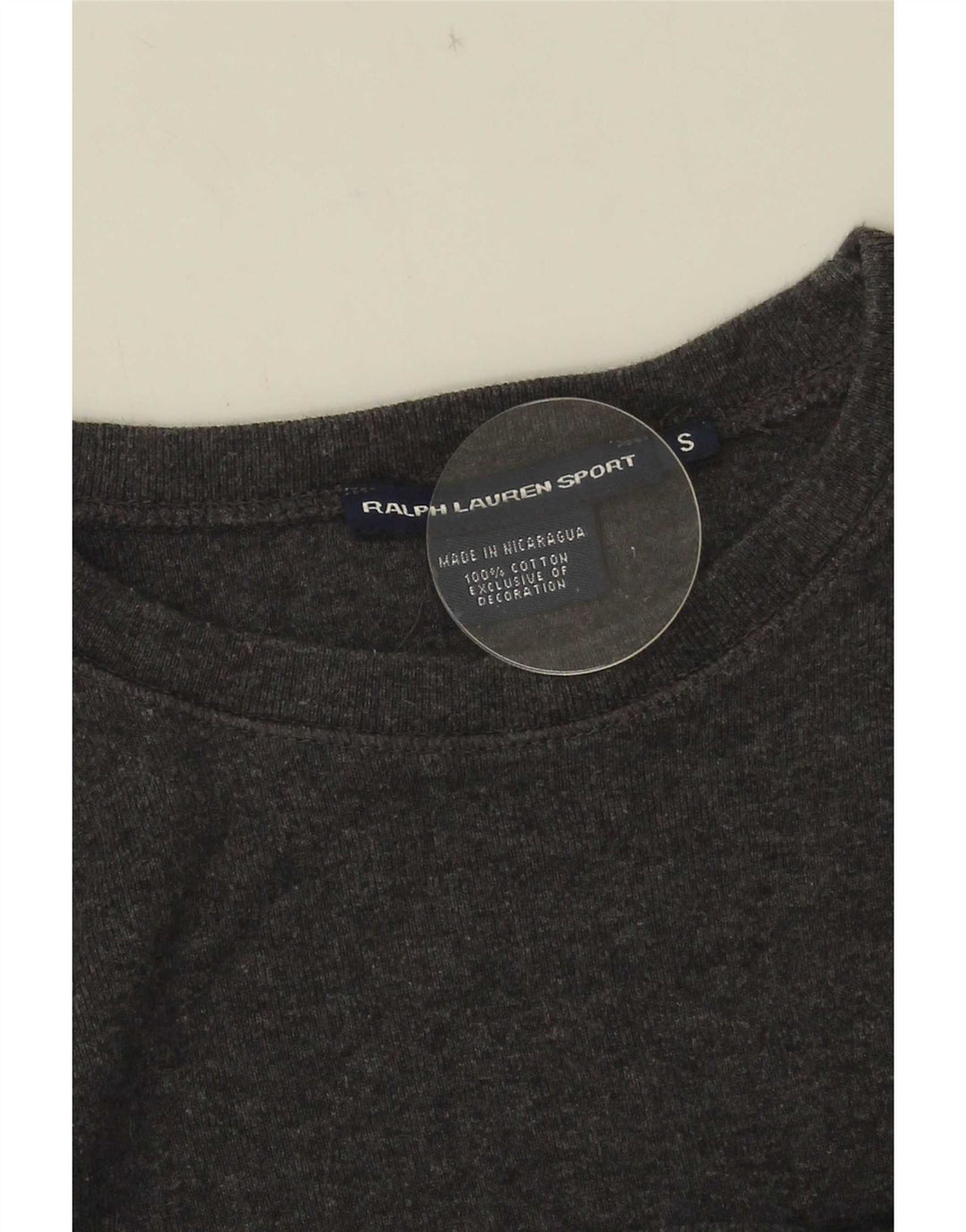 Top pentru femei Ralph Lauren cu mânecă lungă UK 10 mic bumbac gri