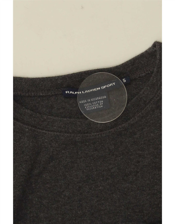 Top pentru femei Ralph Lauren cu mânecă lungă UK 10 mic bumbac gri