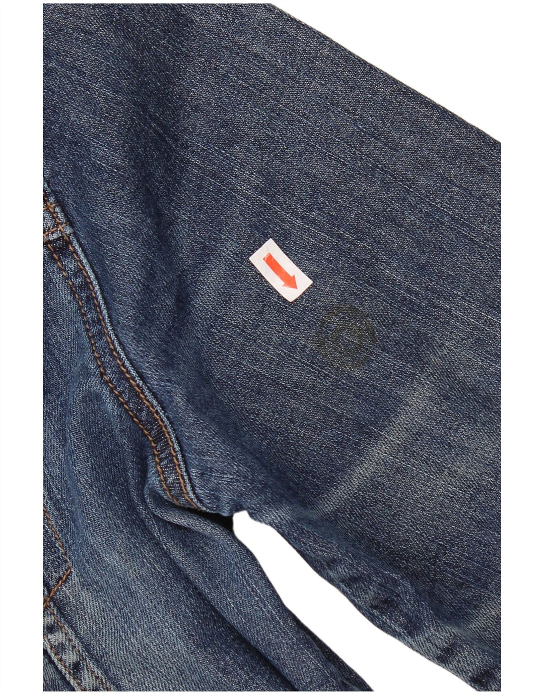 Jachetă de blugi pentru femei Eddie Bauer UK 14, bumbac albastru mediu