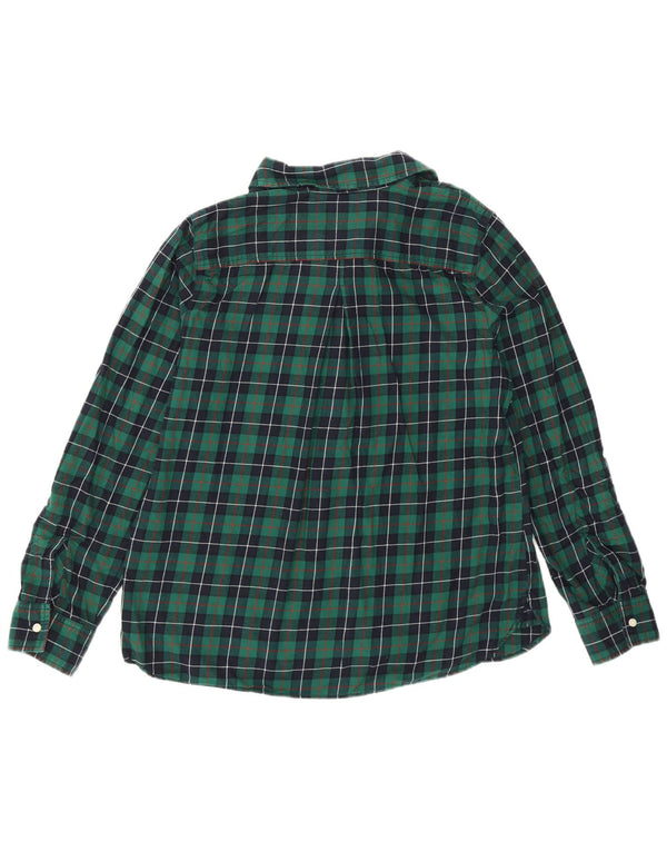 Cămașă pulover de flanel pentru femei Tommy Hilfiger UK 16, bumbac cu carouri verde mare