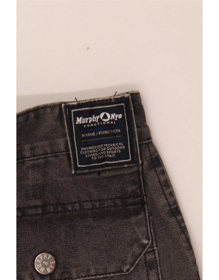 Murphy & Nye Pantaloni scurți cargo din denim pentru bărbați W32, bumbac gri mare