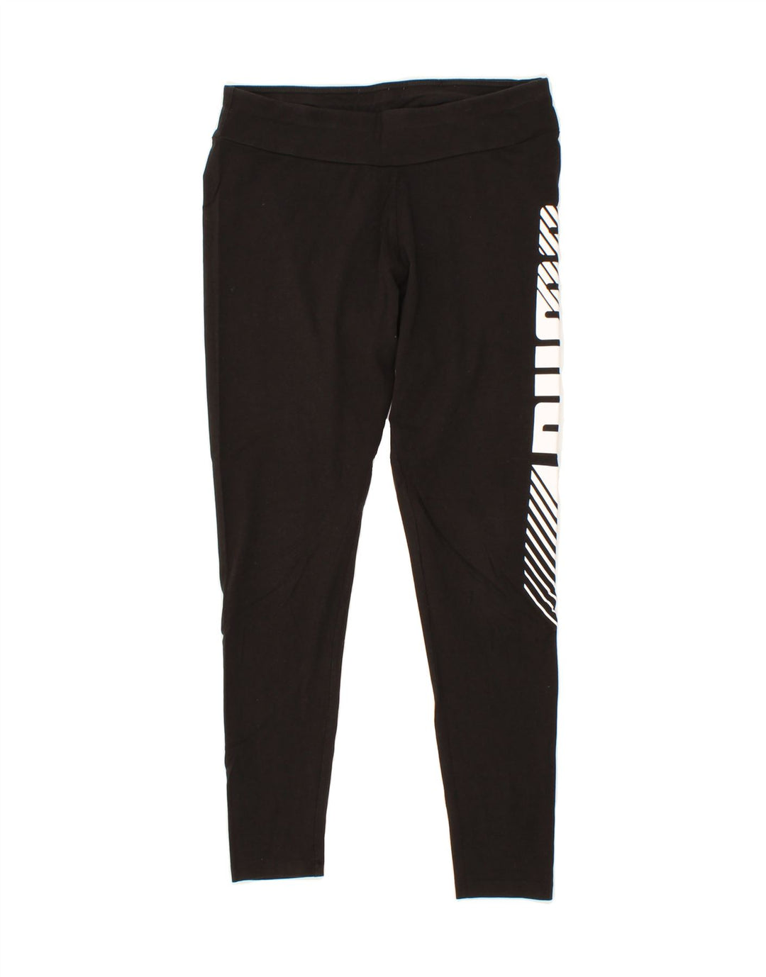 PUMA Womens Graphic Leggings UK 12 Medium  Black Cotton Vintage Puma and Second-Hand Puma from Messina Hembry 