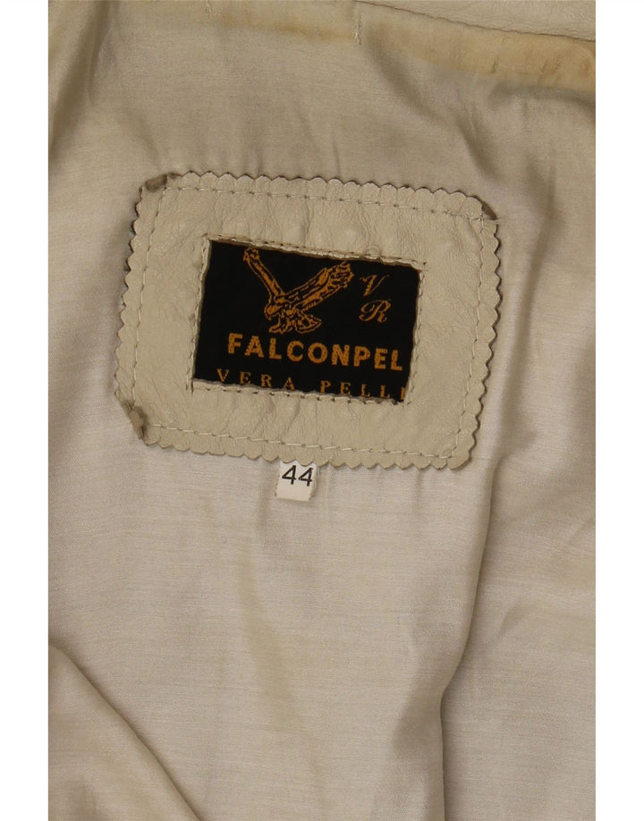 Jachetă Falconpel pentru femei, cu 3 nasturi, IT 44 Medium Off White