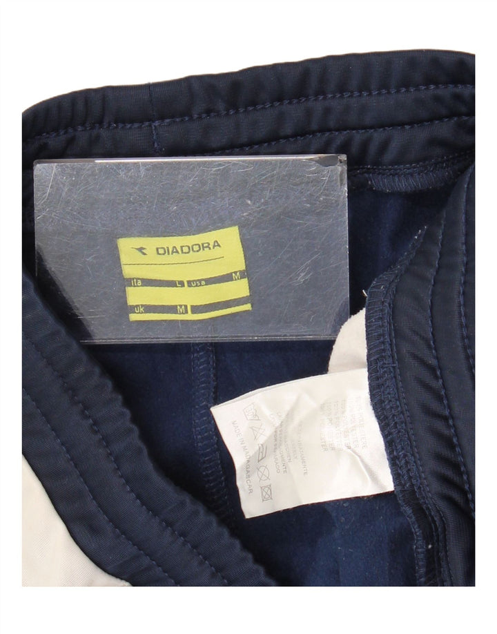 Pantaloni de trening Diadora pentru bărbați, poliester color bloc, albastru marin mediu