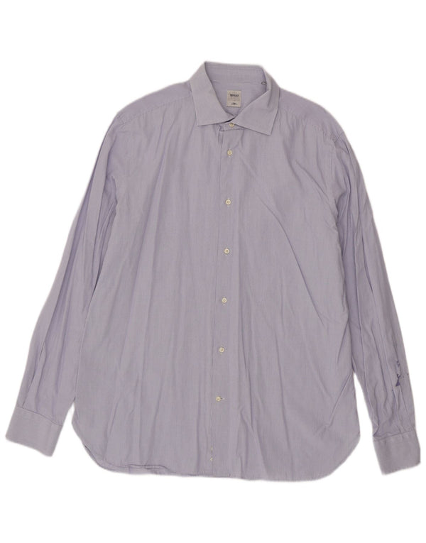 Cămașă Boggi Milano croită pentru bărbați, mărimea 44 17 1/2 XL, bumbac vichy albastru