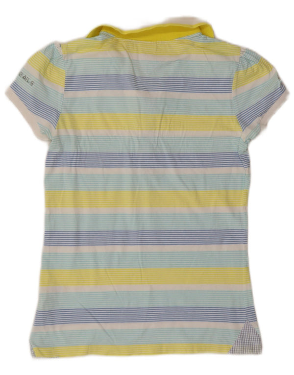 Tricou polo North Sails pentru femei UK 12, bumbac cu dungi medii multicolore