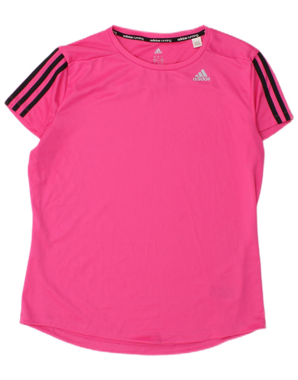Tricou Adidas Climalite pentru femei, Marea Britanie 16/18, poliester mare roz