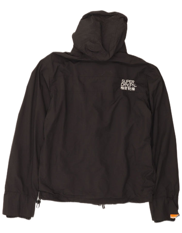 Jachetă de ploaie cu glugă pentru bărbați Superdry UK 40, mare, negru, nailon