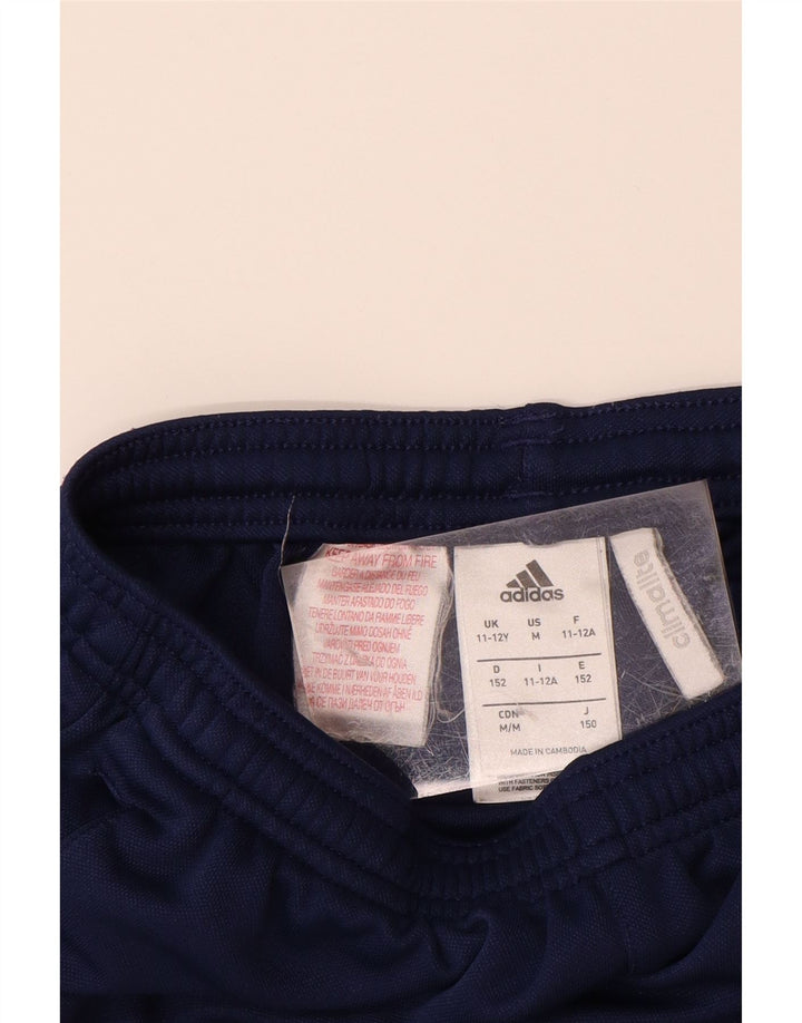 Pantaloni de trening ADIDAS Climalite pentru baieti 11-12 ani poliester bleumarin