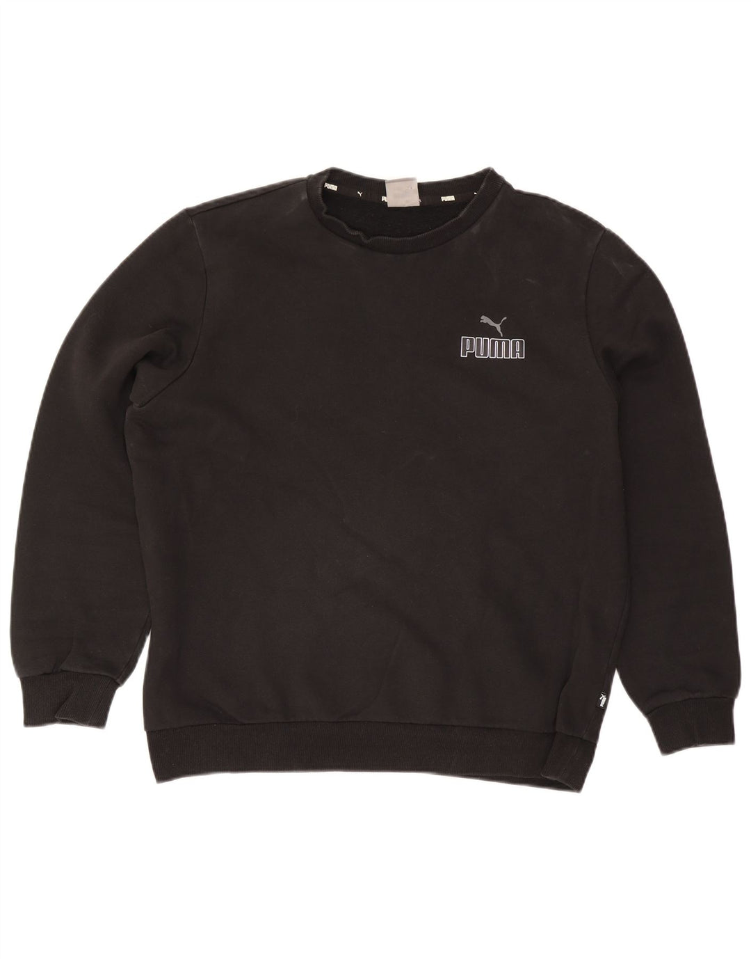 Pulover Puma pentru bărbați, bumbac mare, negru