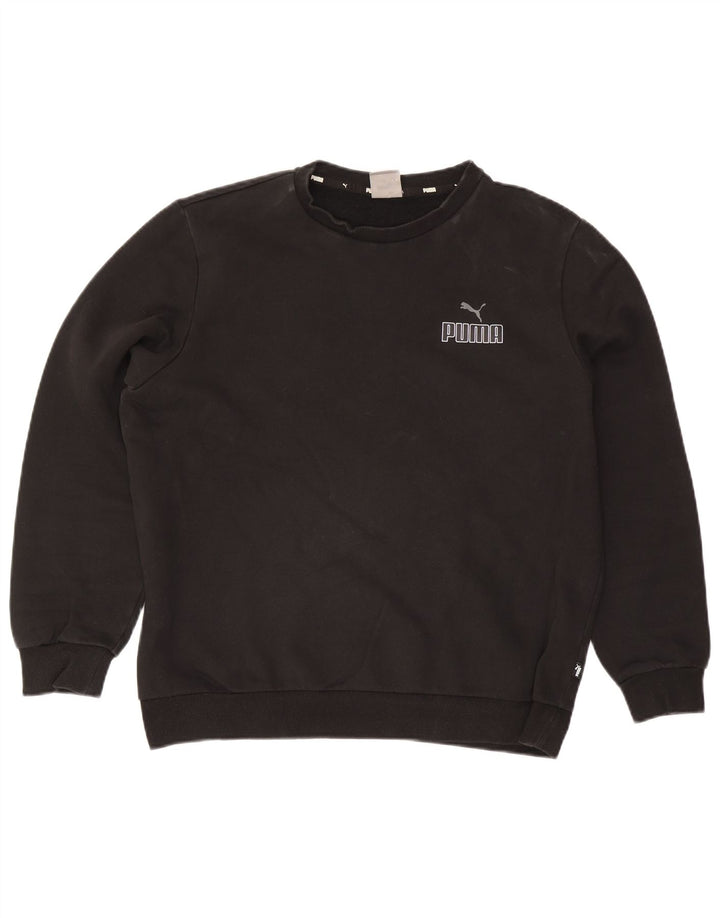 Pulover Puma pentru bărbați, bumbac mare, negru