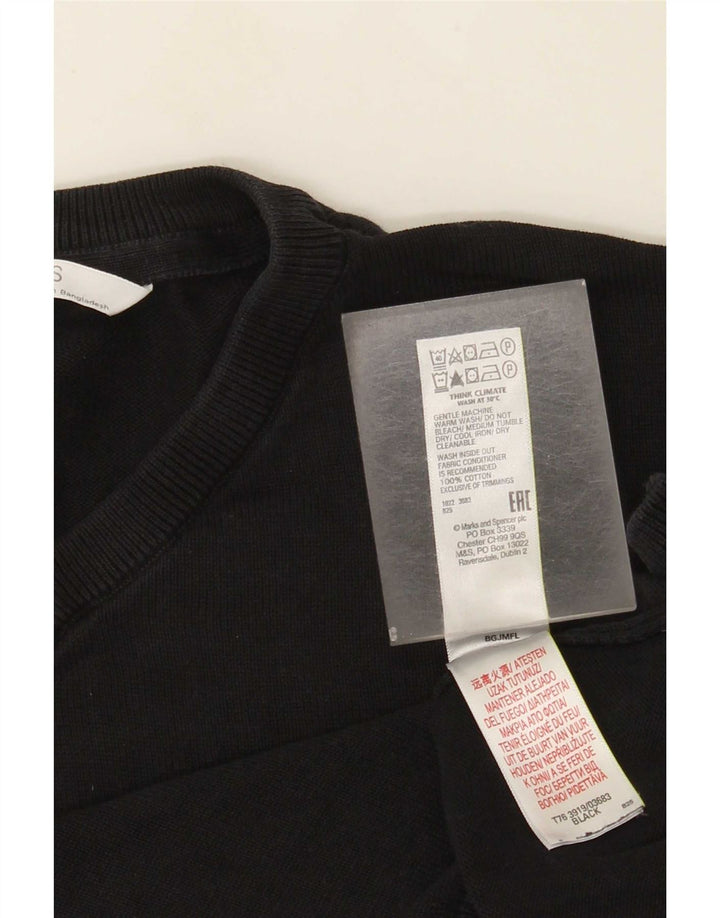 Pulover pentru băieți Marks & Spencer, bumbac negru, 12-13 ani