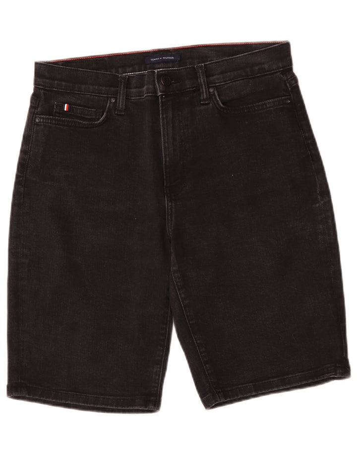 Pantaloni scurți Tommy Hilfiger pentru femei, Bermuda Slim, din denim, W29, bumbac mediu negru
