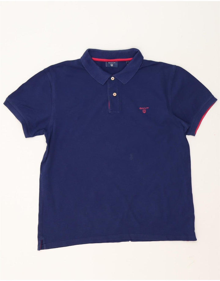 Tricou polo pentru bărbați Gant, mare, albastru, bumbac